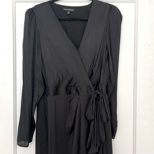 Black Silk Wrap Dress